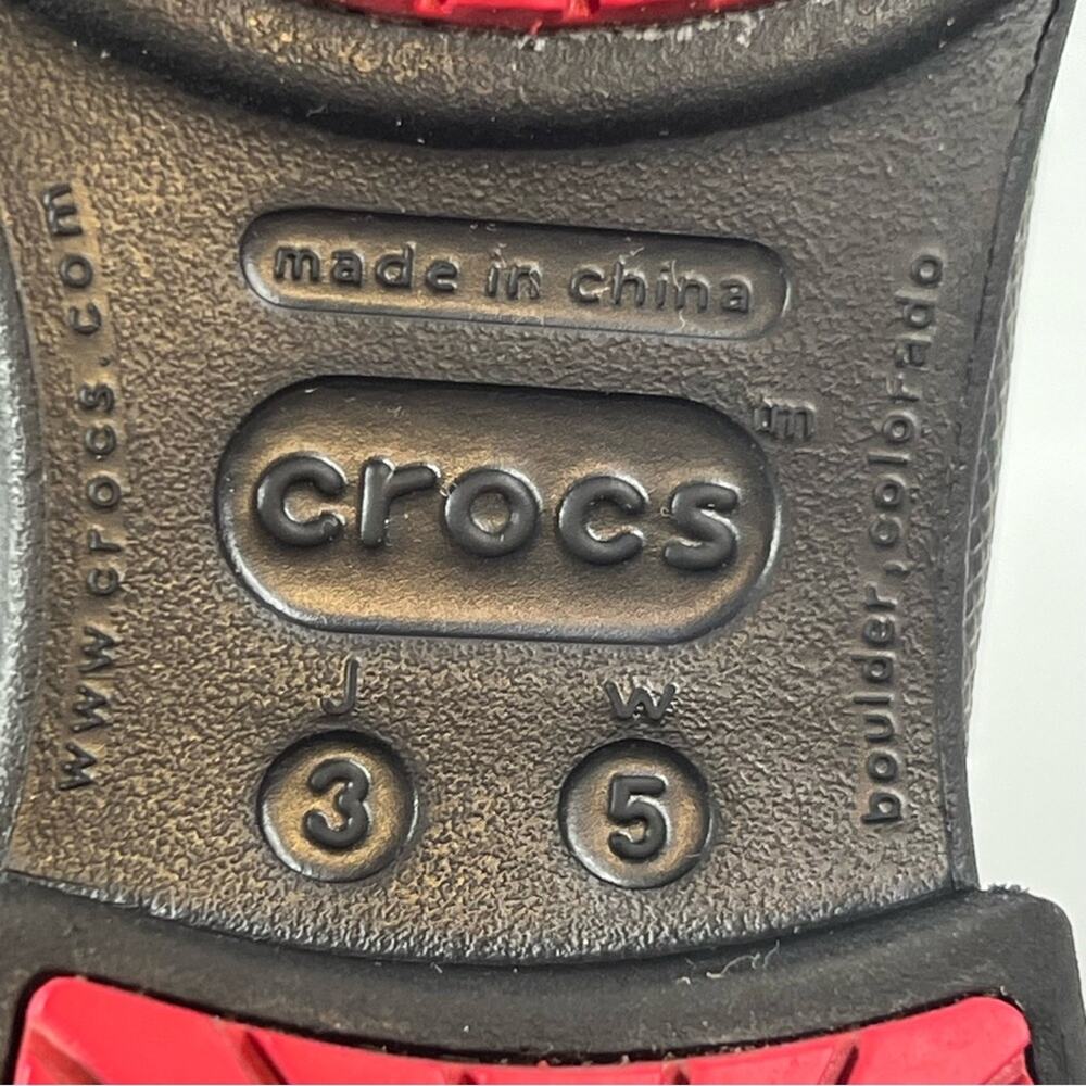 Crocs Bridle Wellie Rain Boots Womens Size 5 Black Cranberry Plaid Relaxed Fit - Picture 10 of 10